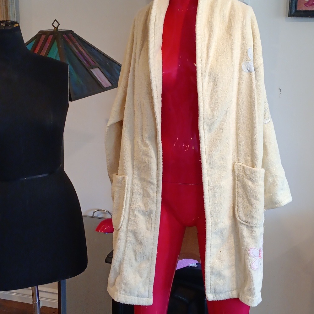 Cream Robe with Pockets - Picture 4 of 4